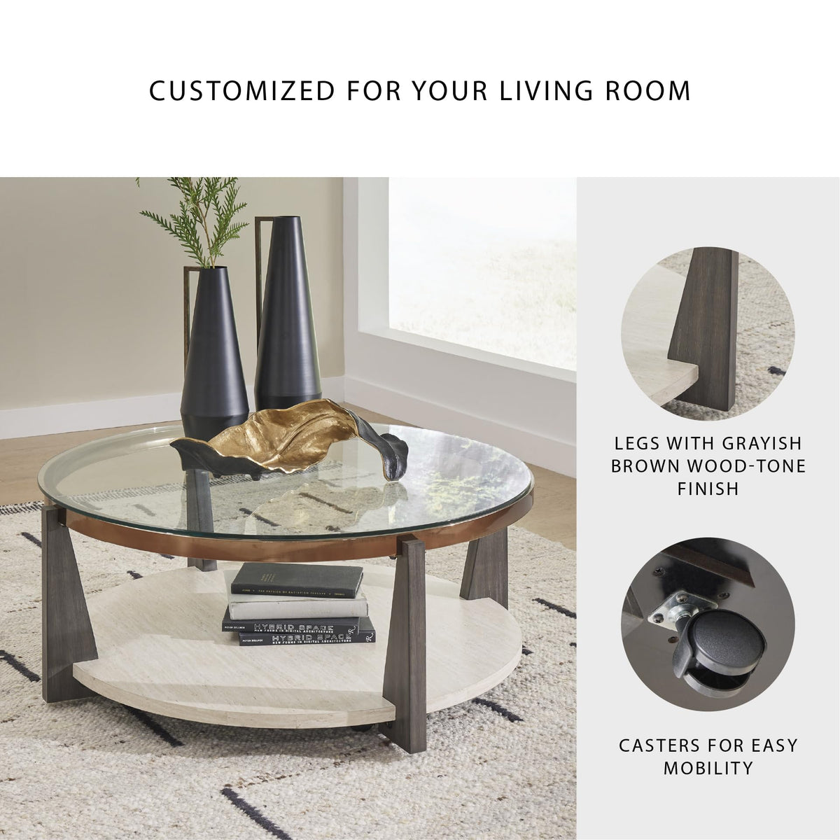 Round Glass Coffee Table T672070