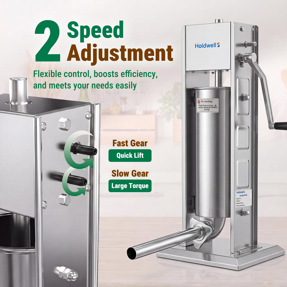 7L Stainless Steel Vertical Sausage Stuffer U9695