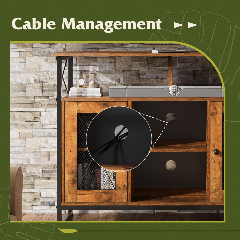 43 Inch TV Stand with Storage Cabinet T915