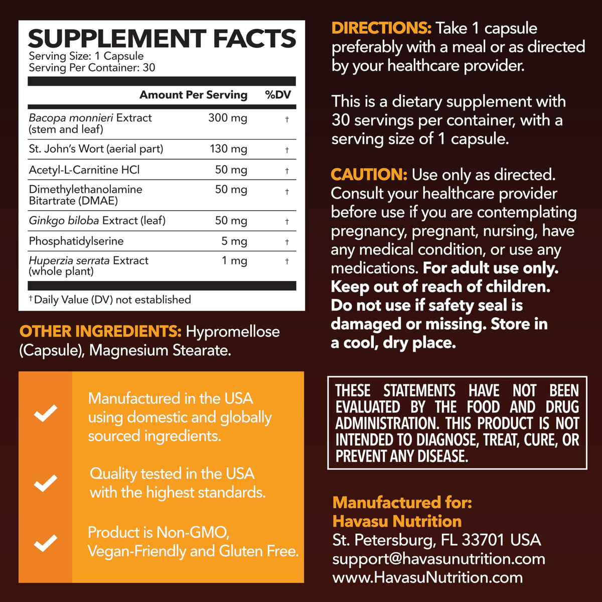 Nootropic Brain Supplement P657
