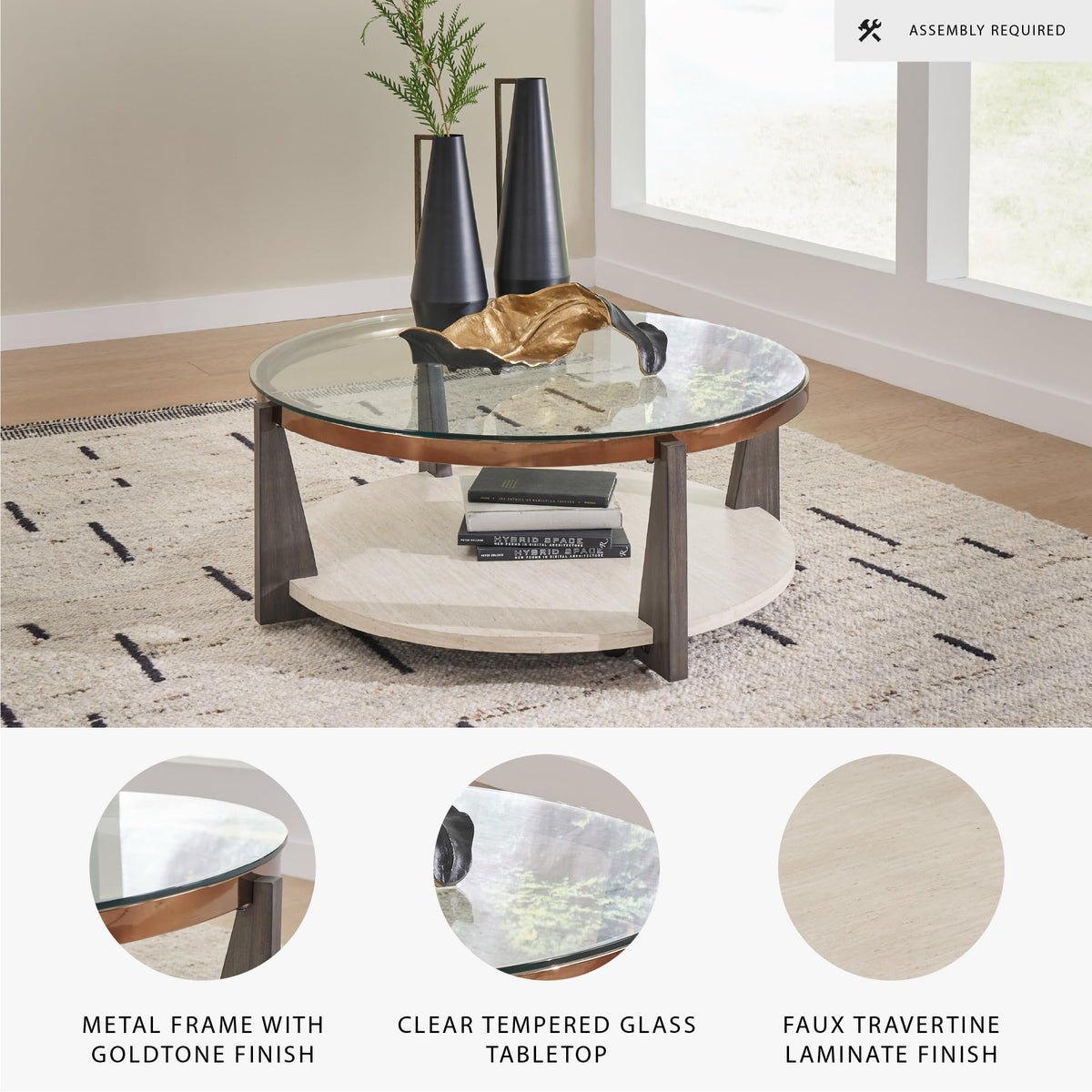 Round Glass Coffee Table T672070