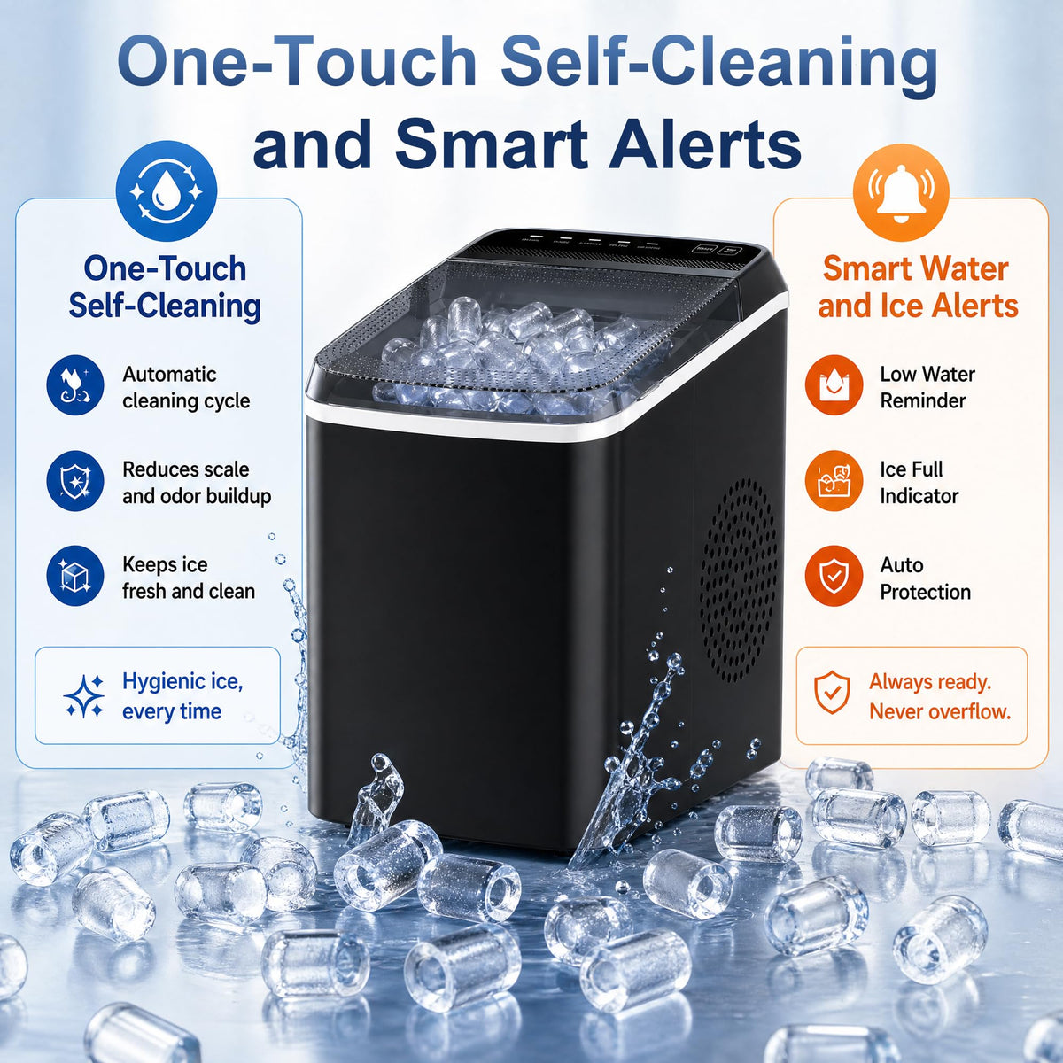 Countertop Ice Maker with Basket & Scoop J3995