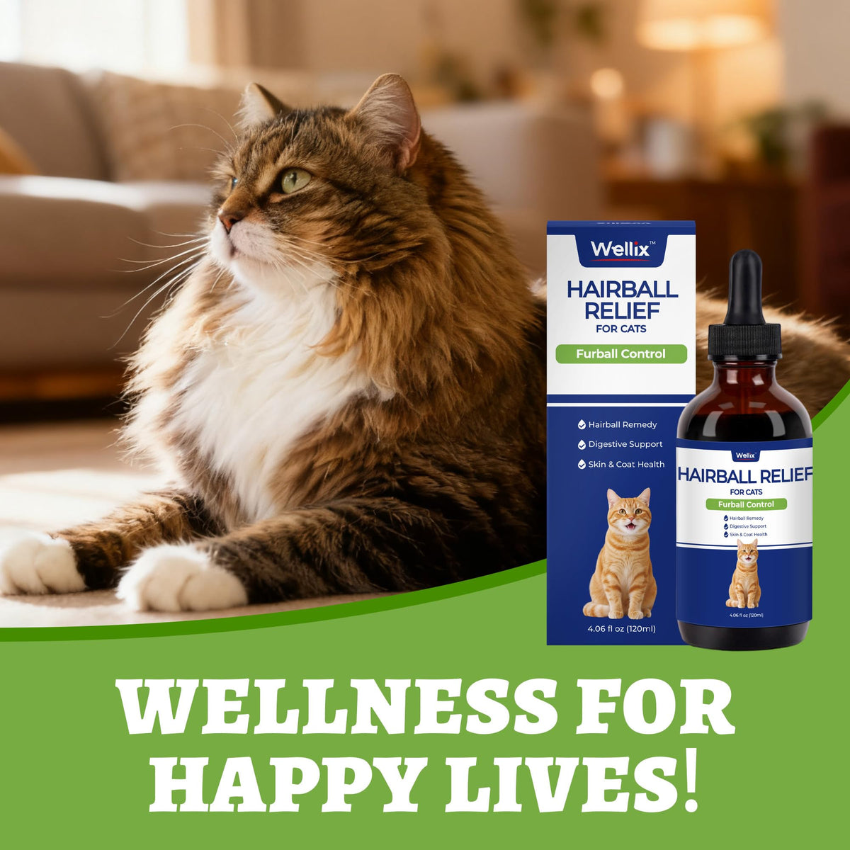 120ml Cat Hairball Remedy Drops Y797