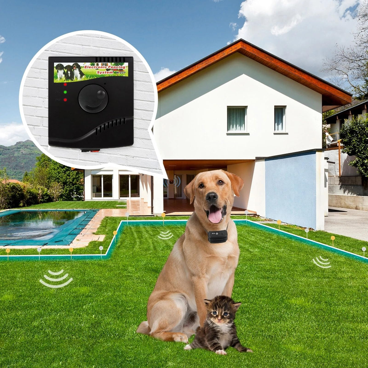 Electronic Dog Fence & Waterproof Training Collar System M340882