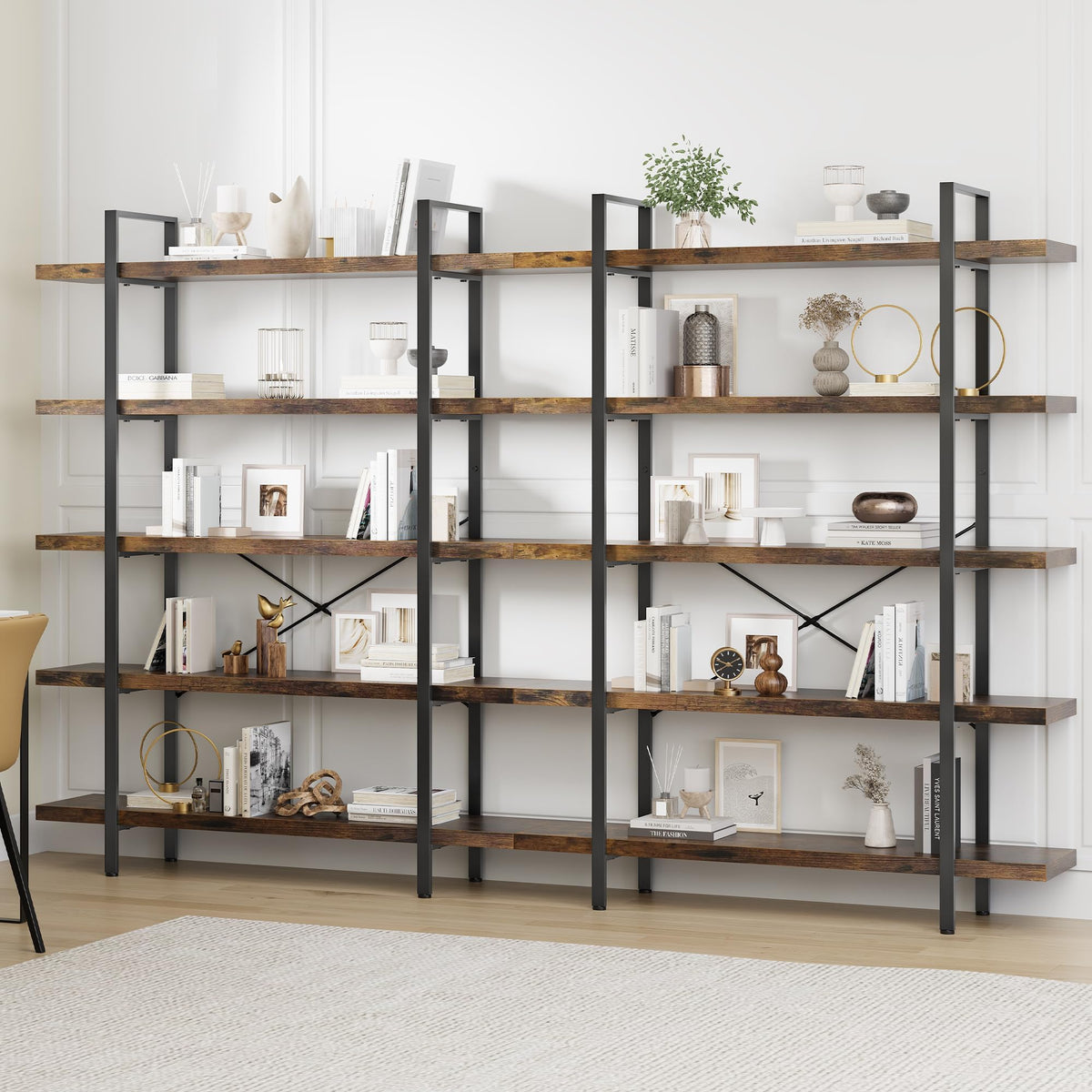 5 Tier 70" H Wood Bookshelf P906931