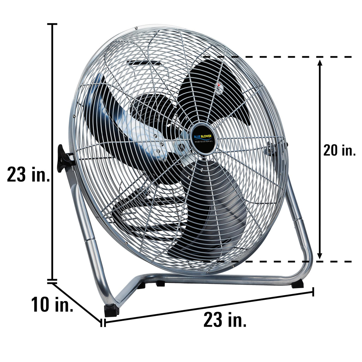 Blue 20 Inch High Velocity 4600 CFM 3 Speed Floor Fan X196730