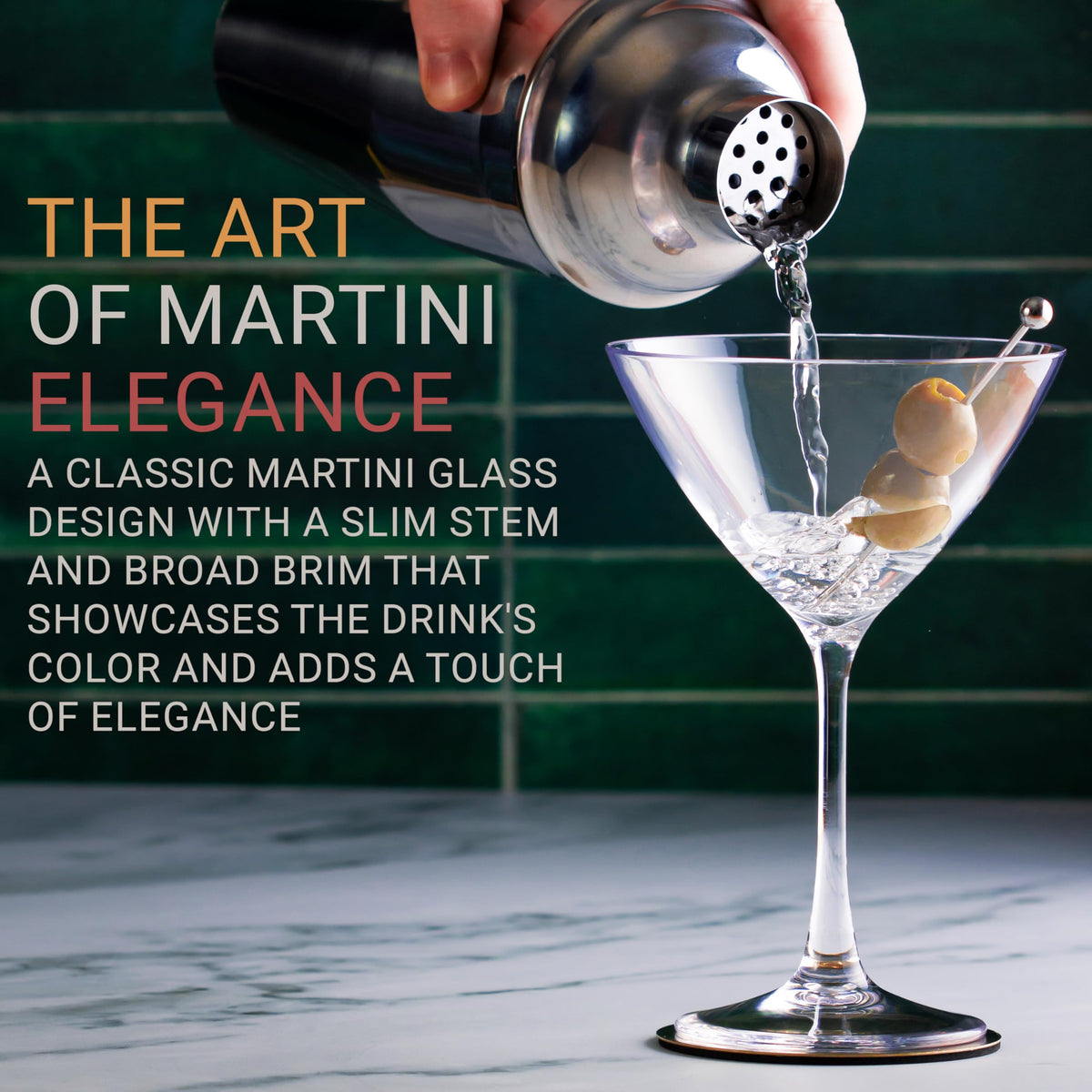 Unbreakable Plastic Martini Glasses, 8 oz Set of 6 X8257