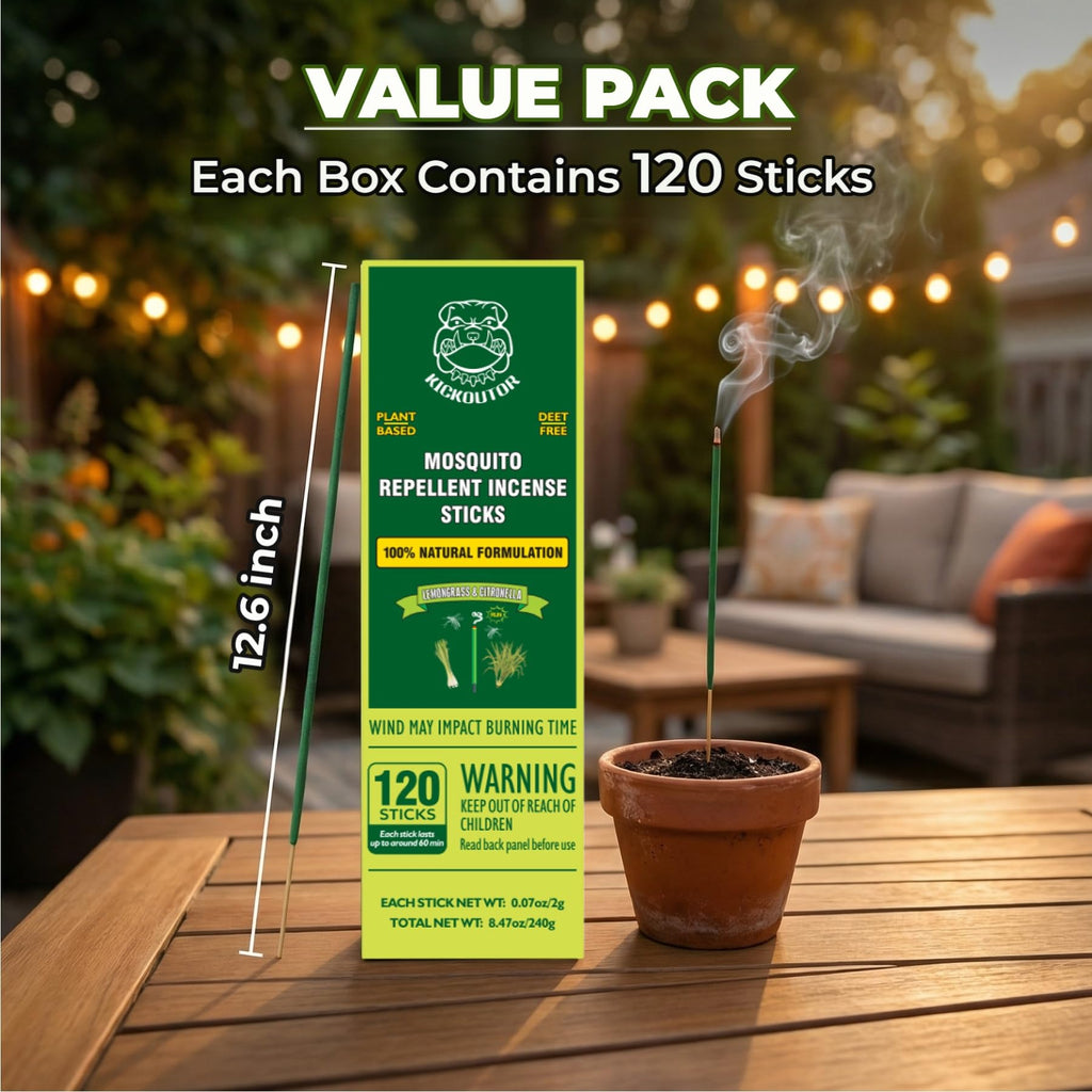 Mosquito Repellent Incense Sticks with Citronella Oil, 120 Count M576930