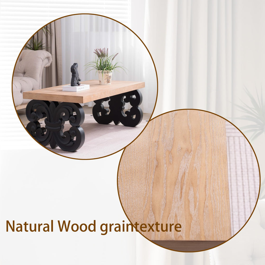 Rectangle Coffee Table with Wood Top C2794