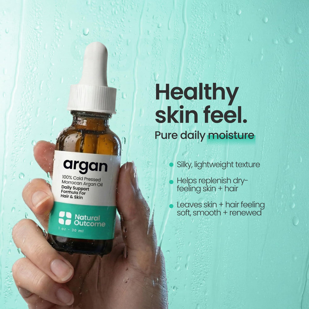 Argan Oil 100% Pure Moroccan Cold-Pressed Face, Body and Hair Oil 1 oz C302887