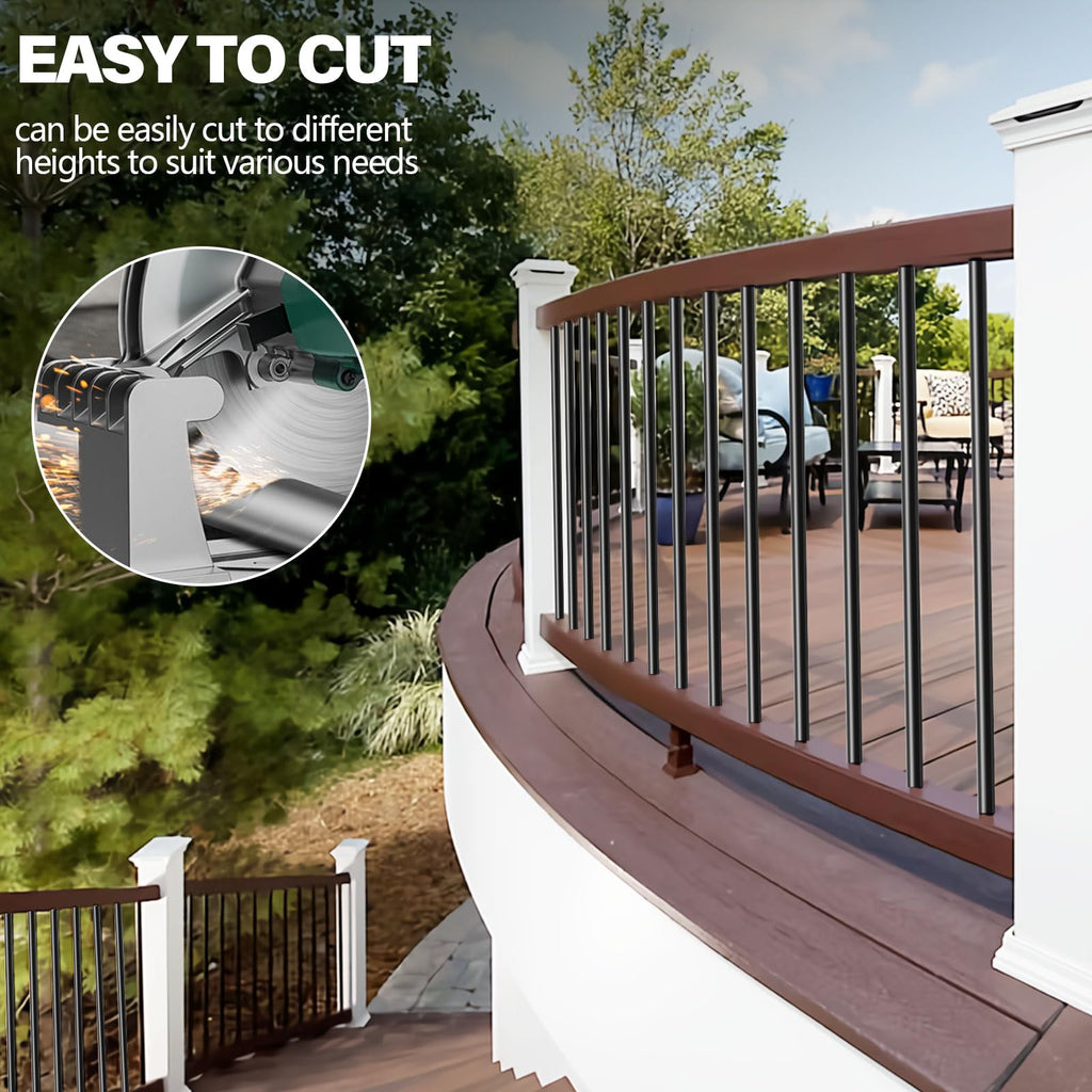 51 Pack 36" Black Aluminum Deck Balusters N1322