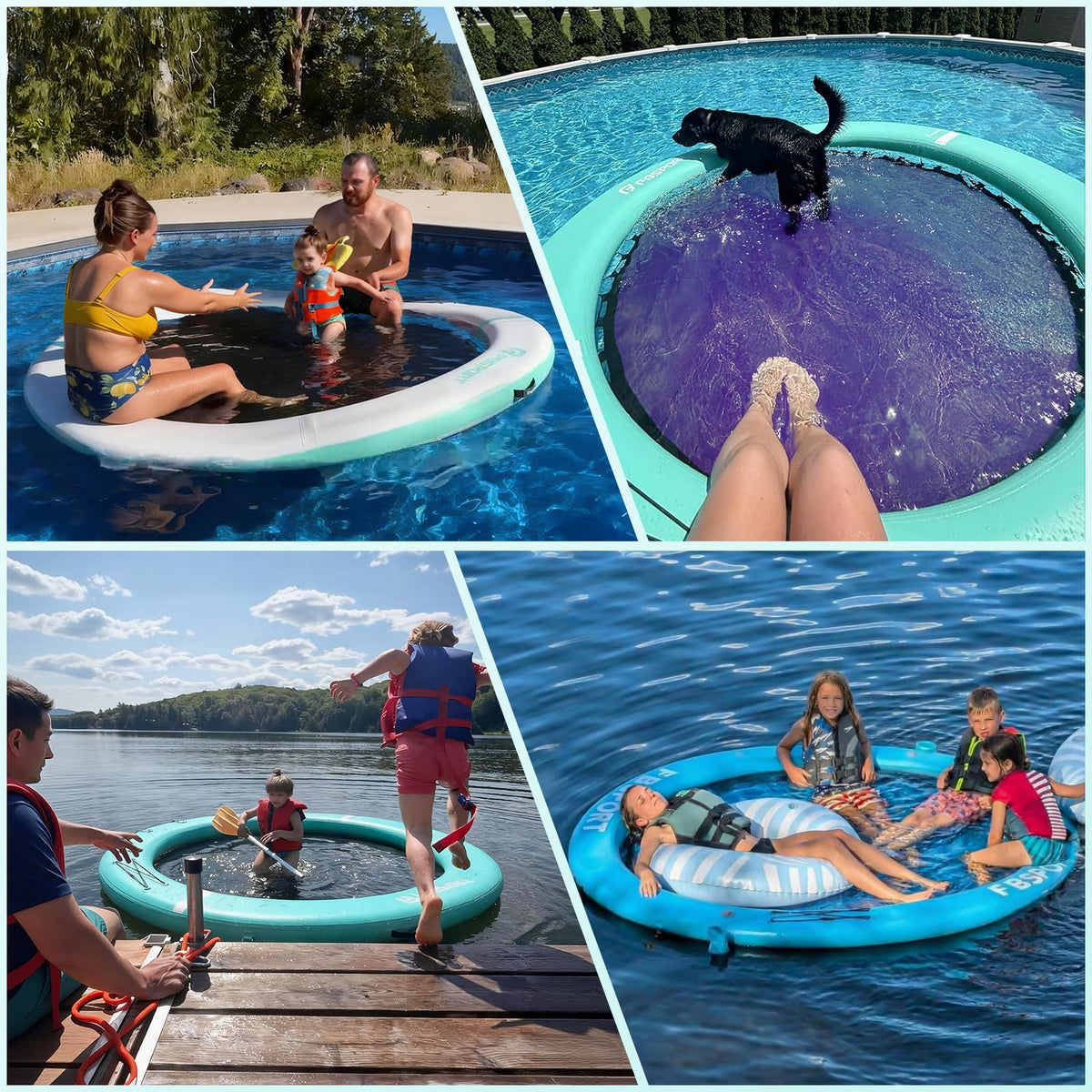 Inflatable Water Hammock Floating Ring J34992