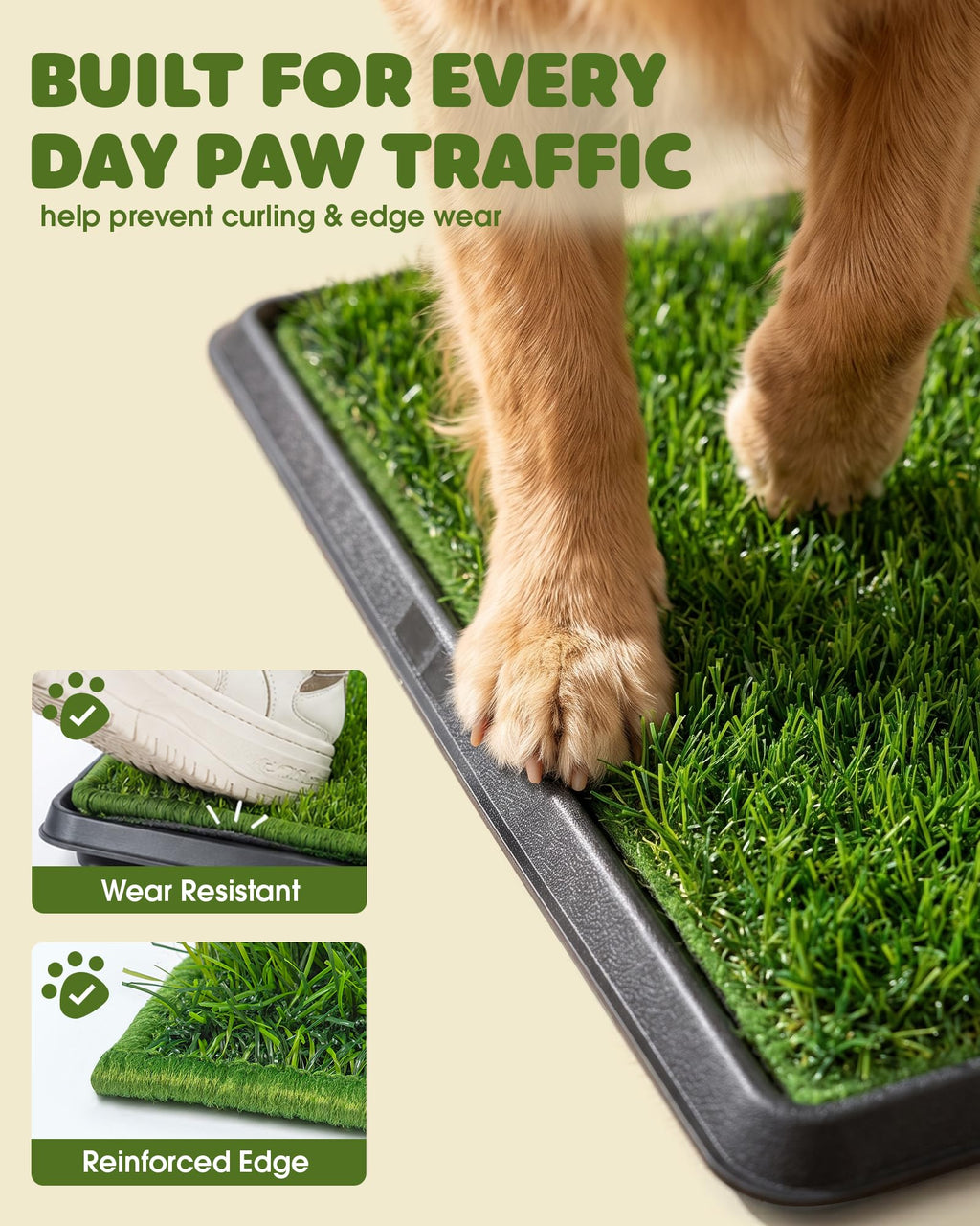 3 Layer Dog Grass Pad with Tray 30" x 20" B619543