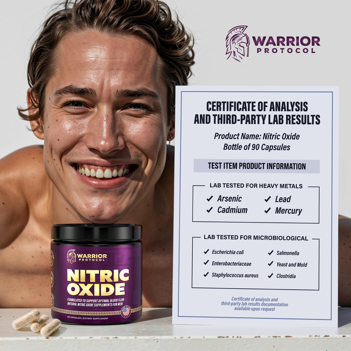 L-Arginine L-Citrulline Nitric Oxide Supplement 90 Capsules R4477