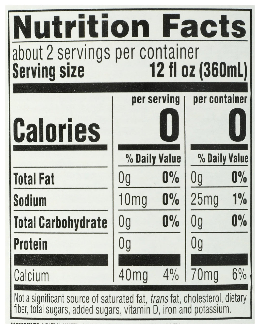 Unflavored Italian Sparkling Mineral Water J892753