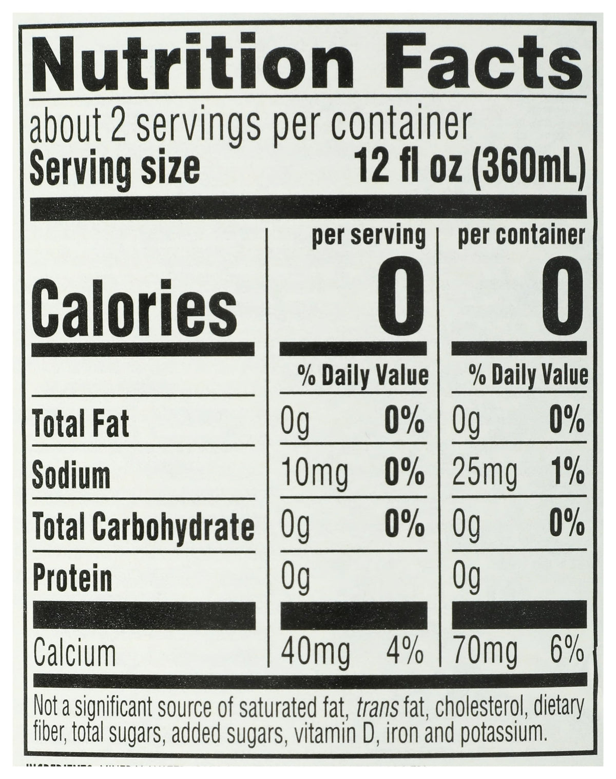 Unflavored Italian Sparkling Mineral Water J892753