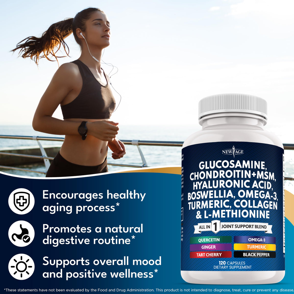 Glucosamine Chondroitin MSM Turmeric Collagen 240 Count D399