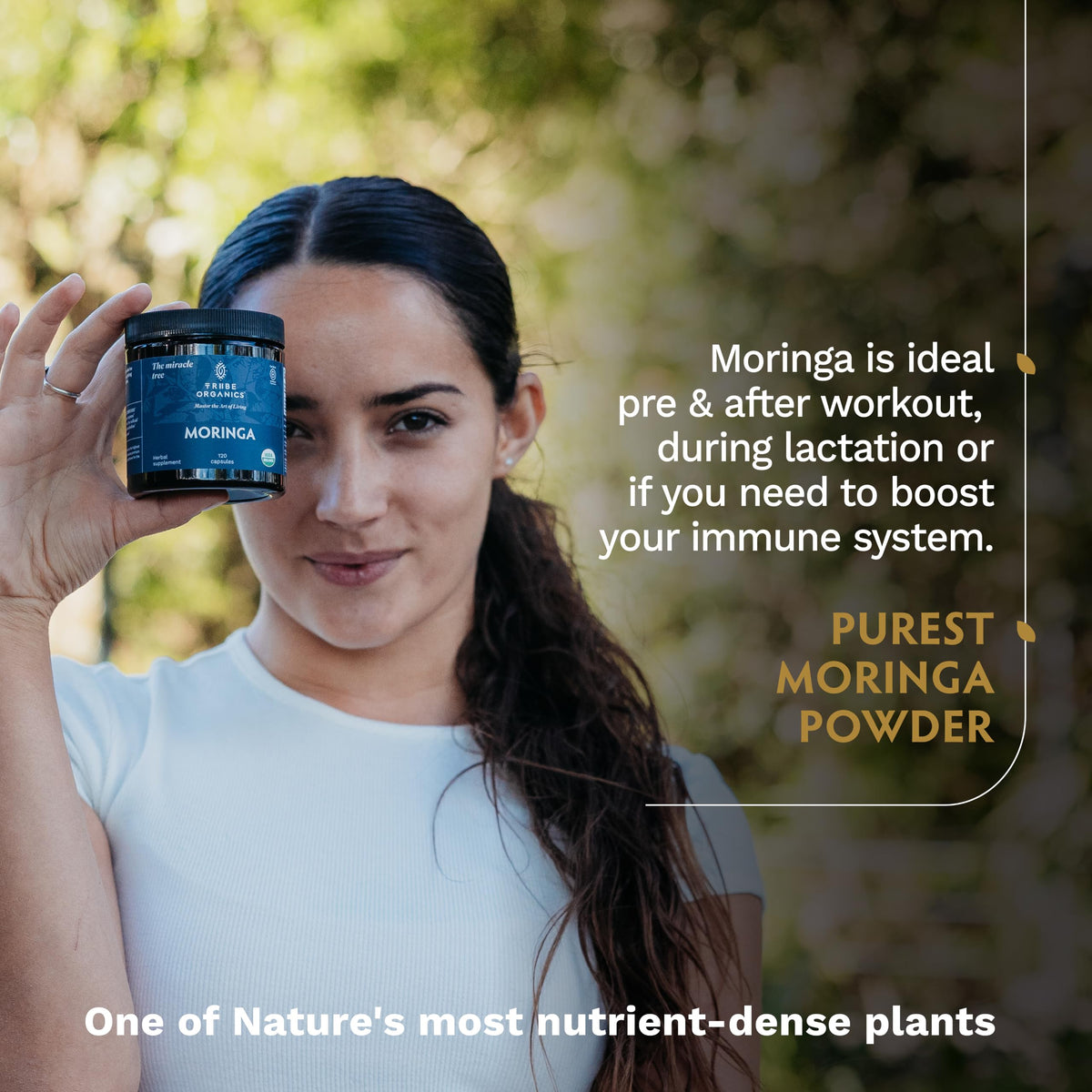 Organic Moringa Oleifera Powder 120 Vegan Capsules V78100