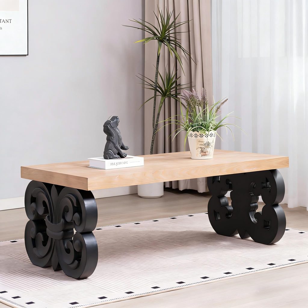 Rectangle Coffee Table with Wood Top C2794
