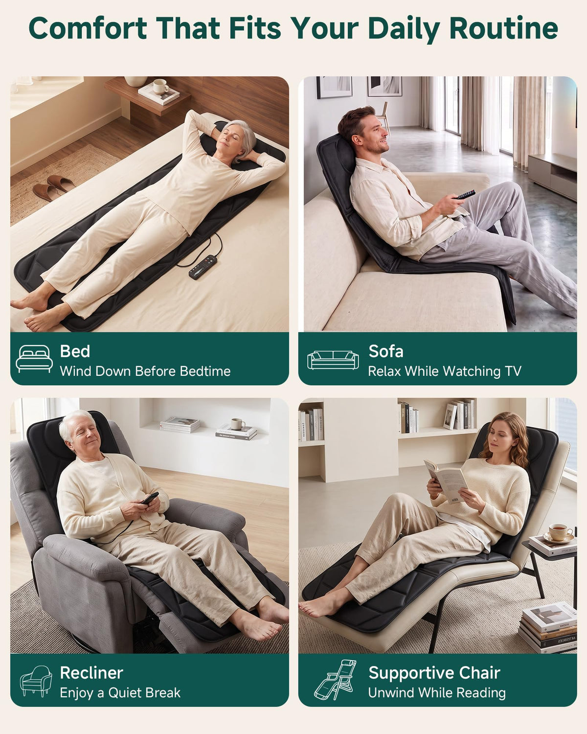 Full Body Massage Mat with Heat Y1281