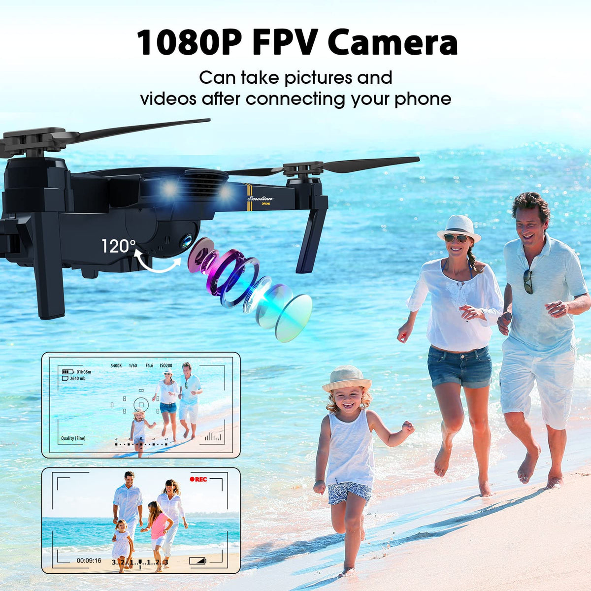 Foldable RC Quadcopter Drone with 1080P Camera R381