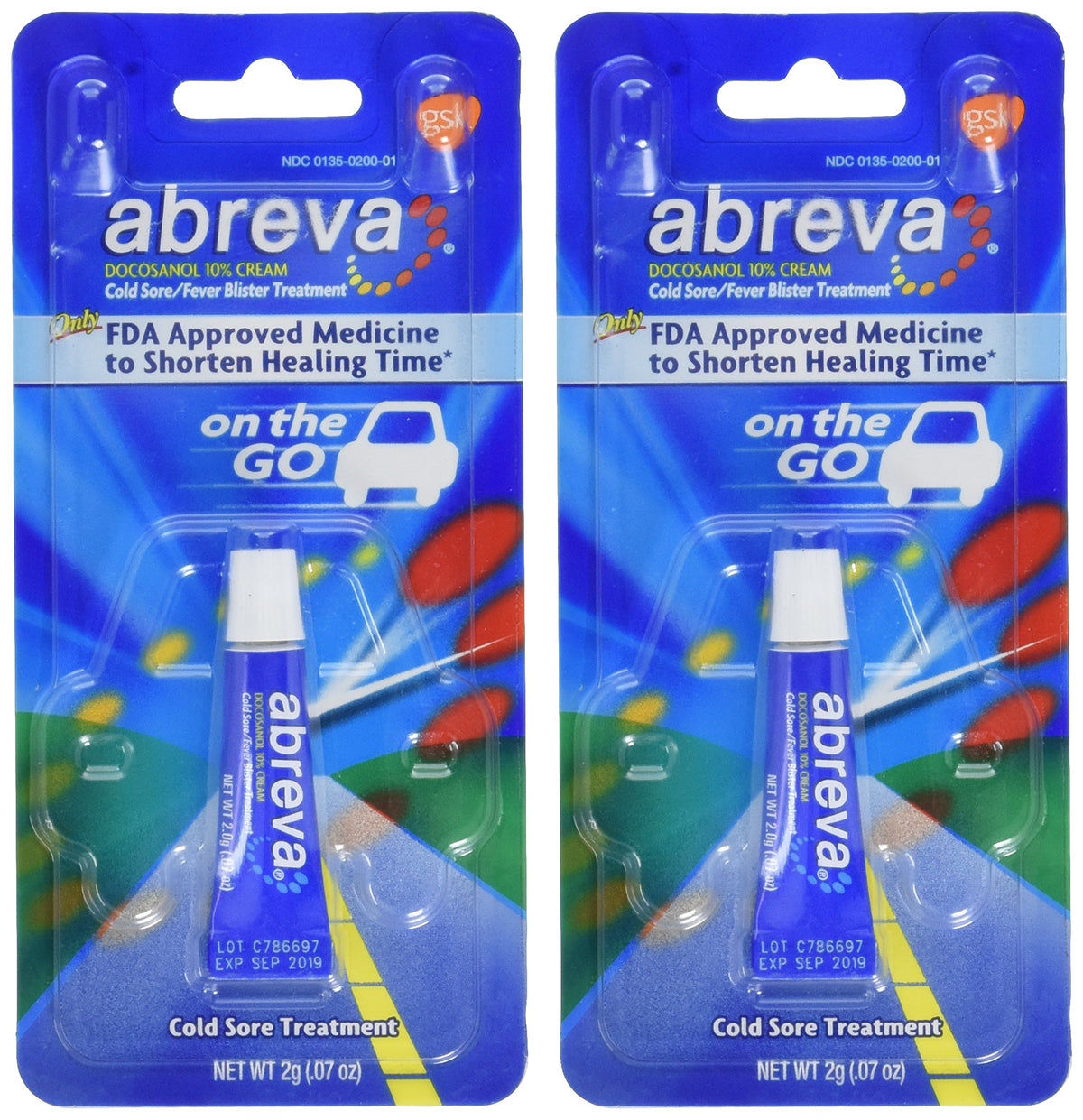 Cold Sore/Fever Blister Treatment, 2 gms (Pack of 2) H2706