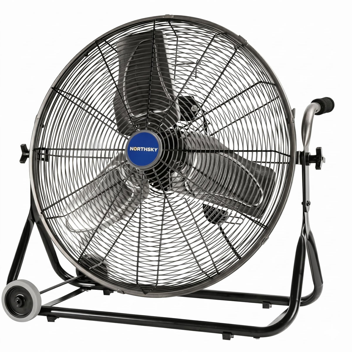 24" High Velocity Industrial Floor Fan, 3-Speed 4950 CFM Metal Fan K46506