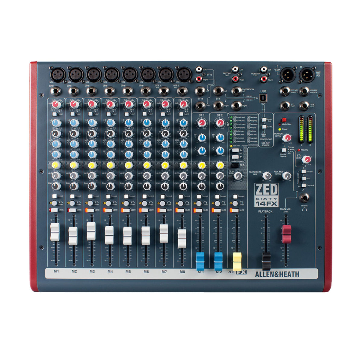 Audio Mixer with 6 Mic/Line, 2 Mic/Line/DI, 3 Stereo Line, Onboard FX and USB I/O L4100