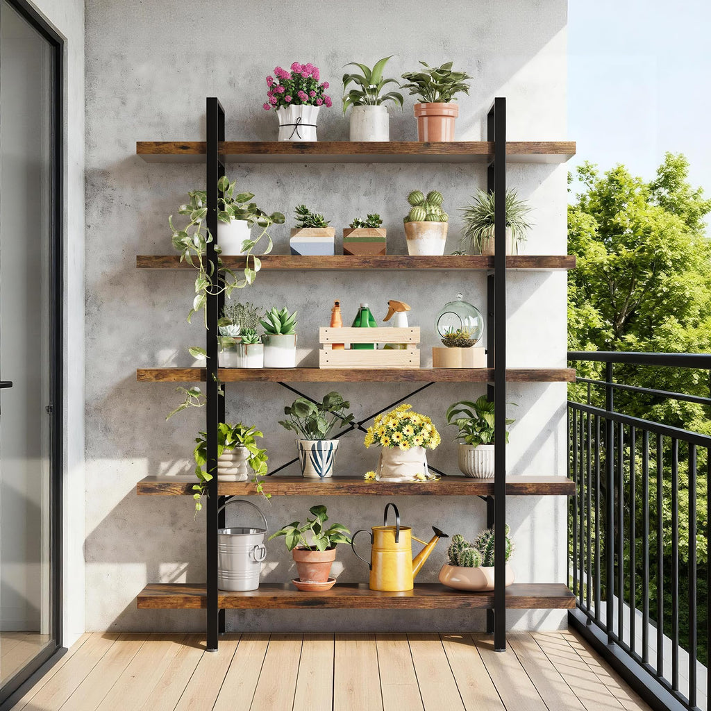 5 Tier 70" H Wood Bookshelf P906931