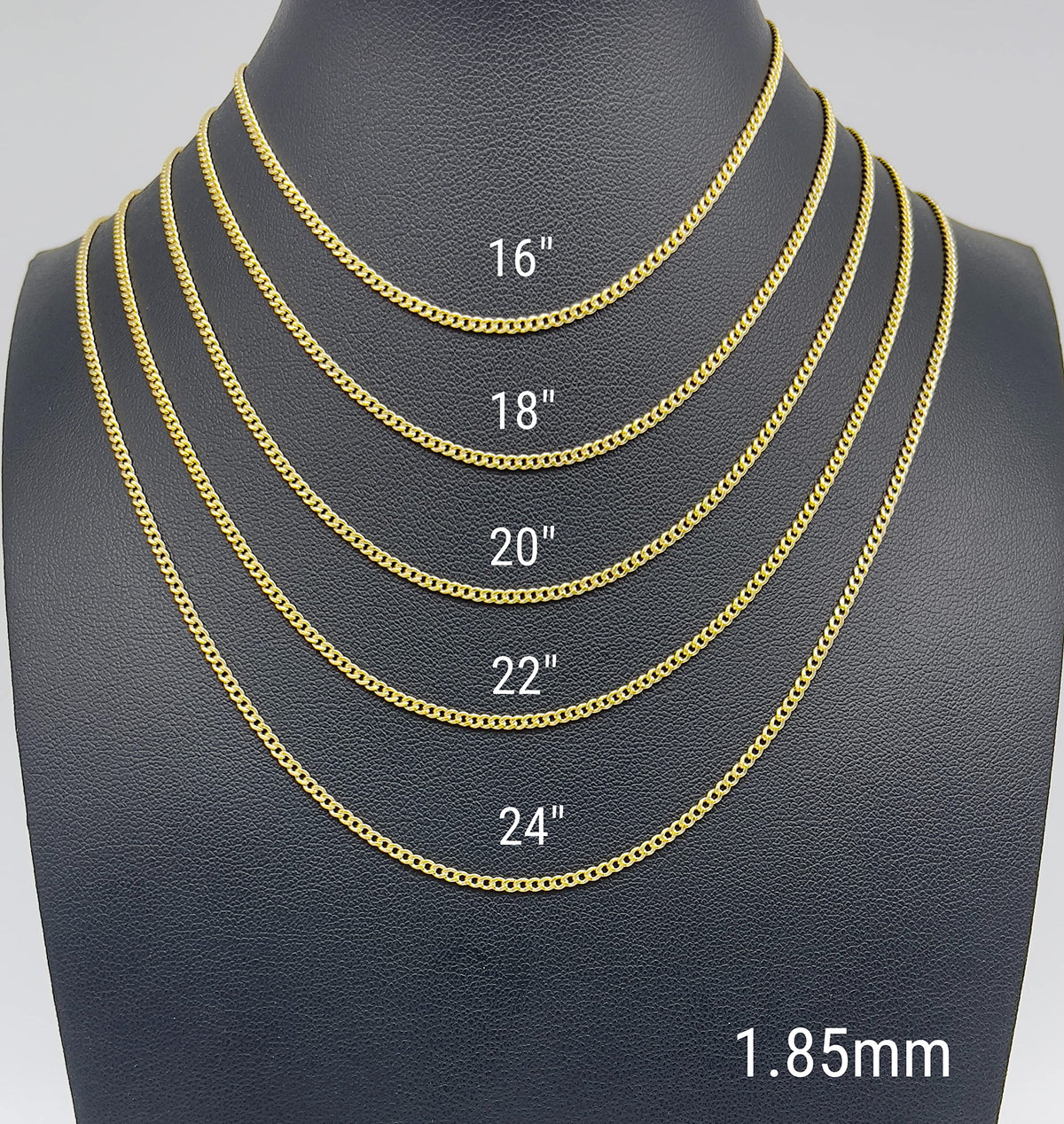 14K Yellow Gold Cuban Chain Necklace N3244